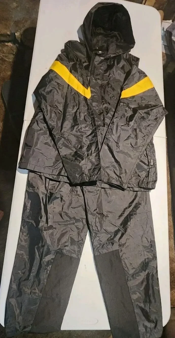 Himalaya Motor Bike Wear 2-Piece Rain Jacket/Pants Water Proof Yellow/Black XXL